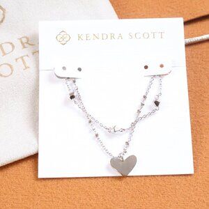 Kendra Scott Ari Heart Necklace Silver